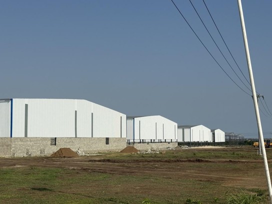 A small Chinese-owned food-products factory inside an industrial park on the outskirts of Accra.